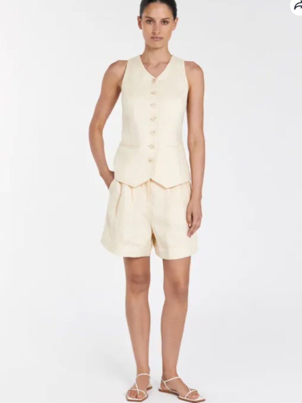 Dissh Alondra Lemon Linen Shorts